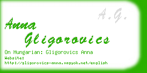anna gligorovics business card